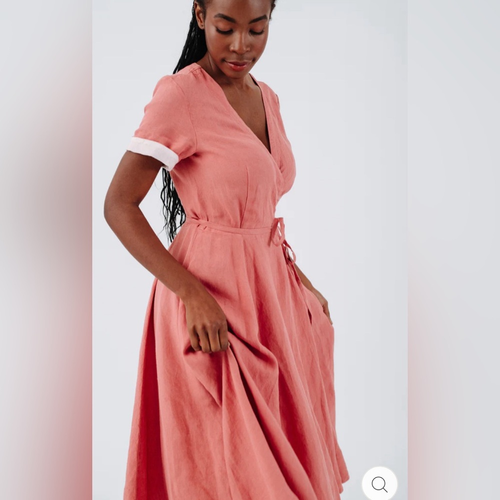 Son de Flor Wrap Linen Dress